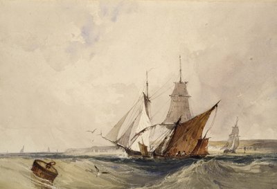 Schiffe vor der Küste von Kent von Richard Parkes Bonington